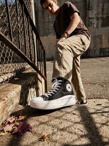Converse Chuck Taylor All Star Lift Hi Women's Casual Athletic Shoes Rubber Outsole Lightweight Snug Fit Street Style Running School Black 568497C - Black/Natural Ivory/White - View 6