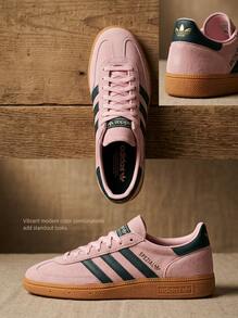 Adidas Handball Spezial Women's Casual Athletic Shoes Snug Fit Padded Breathable Street Style Running School Pink IF6561 - Pink - View 5
