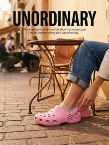 Crocs CLASSIC CLOG Women's Clogs Breathable Durable Ergonomic Shopping Daily Weekend Pink 10001-6I2 - Pink Tweed - View 4