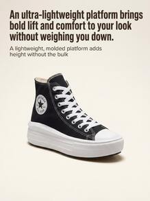Converse Chuck Taylor All Star Lift Hi Women's Casual Athletic Shoes Rubber Outsole Lightweight Snug Fit Street Style Running School Black 568497C - Black/Natural Ivory/White - View 3