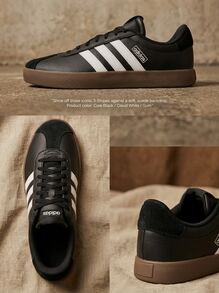 Adidas VL 球场 3.0 - 核心黑/雲白/膠 - 查看 5