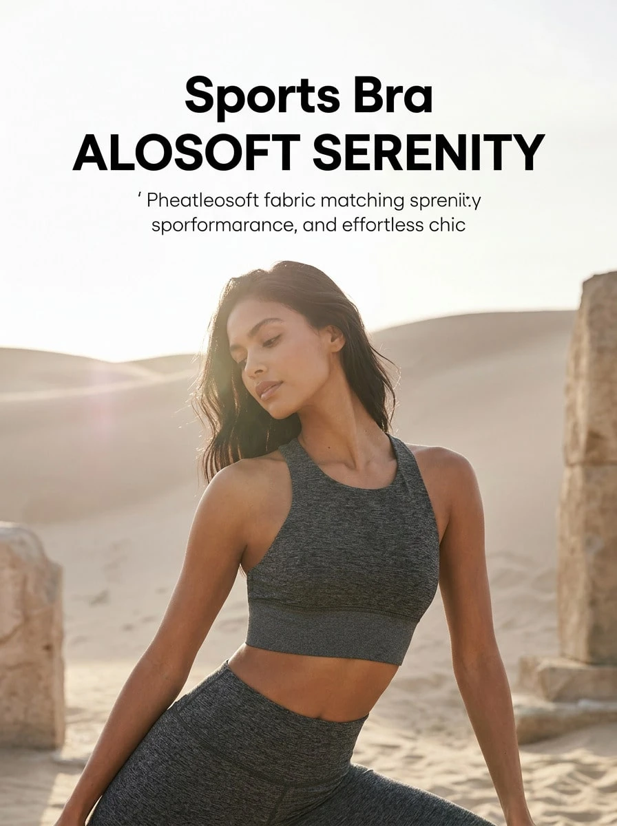 Alo Yoga Sports Bra ALOSOFT SERENITY Sweat Absorption Breathable Lightweight Soft Versatile Easy To Wash Yoga Gym Women Dark Grey W9237R - DARK HEATHER GREY - 深灰色 - 查看 1