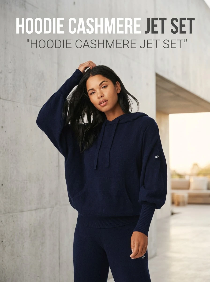 Alo Yoga Hoodie CASHMERE JET SET Warmth Soft Versatile Easy To Wash Outdoor Daily Women Navy Blue W3513R - NAVY - 藏蓝色 - 查看 1
