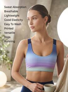 Alo Yoga 女款運動內衣 W94949R - SUNSIRE SKY 紫色，輕量透氣多功能跑步運動內衣 - 紫色/多色 - 查看 2