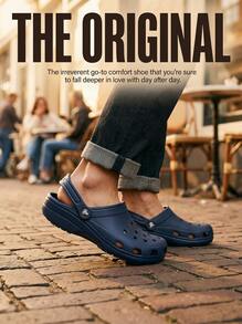 Crocs CLASSIC CLOG Women's Clogs Breathable Durable Ergonomic Shopping Daily Weekend Navy 10001-410 - Navy - View 4