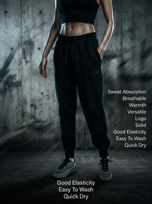 Nike 女款透氣百搭日常跑步長褲 黑色 FB8330-010 - 黑色 - 查看 2