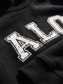 Alo Yoga Hoodie RENOWN CRPD PREPPY Warmth Soft Versatile Easy To Wash Outdoor Daily Women Black White W3653RG - BLACK/WHITE - 黑色/白色 - 查看 4