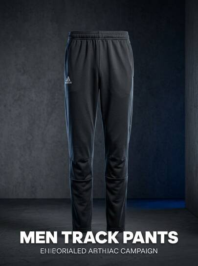 Adidas Men's Lightweight Quick-Dry Stretch Track Pants Black/Grey HI0707