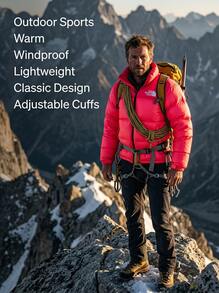 The North Face 男士羽绒服 户外运动保暖防风轻便经典设计可调节袖口 徒步秋冬 红色 NF0A3CBD397 - 紅色 - 查看 2