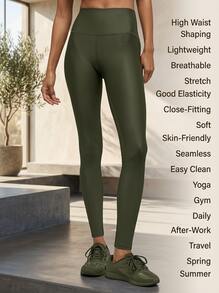Alo Yoga 中性款緊身褲 多功能親膚透氣 日常運動 橄欖綠 W5766r-OLIVE GREEN - 綠色 - 查看 2