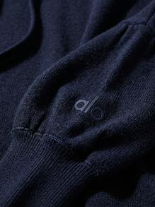 Alo Yoga Hoodie CASHMERE JET SET Warmth Soft Versatile Easy To Wash Outdoor Daily Women Navy Blue W3513R - NAVY - 藏蓝色 - 查看 5