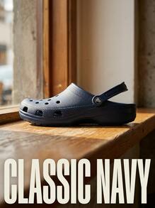 Crocs CLASSIC CLOG Women's Clogs Breathable Durable Ergonomic Shopping Daily Weekend Navy 10001-410 - Navy - View 2