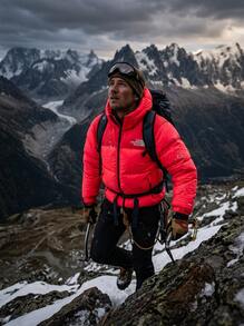 The North Face 男士羽绒服 户外运动保暖防风轻便经典设计可调节袖口 徒步秋冬 红色 NF0A3CBD397 - 紅色 - 查看 6