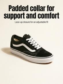 Vans UA Old Skool 黑/白_3,5 - 黑色/純白色 - 查看 3