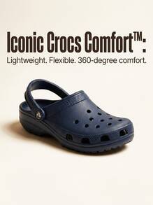 Crocs CLASSIC CLOG Women's Clogs Breathable Durable Ergonomic Shopping Daily Weekend Navy 10001-410 - Navy - View 3