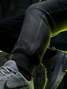 Nike 女款透氣百搭日常跑步長褲 黑色 FB8330-010 - 黑色 - 查看 5