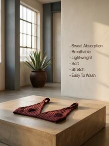 Alo Yoga Bra RIBBED TAKE COMFORT Sweat Absorption Breathable Lightweight Soft Stretch Easy To Wash Yoga Gym Women Deep Red W9454R - CRANBERRY - 深紅色 - 查看 2