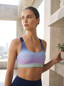 Alo Yoga 女款運動內衣 W94949R - SUNSIRE SKY 紫色，輕量透氣多功能跑步運動內衣 - 紫色/多色 - 查看 3