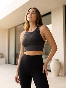 Alo Yoga Sports Bra ALOSOFT SERENITY Sweat Absorption Breathable Lightweight Soft Versatile Easy To Wash Yoga Gym Women Navy W9237R - RICH NAVY HEATHER - dark blue - View 4
