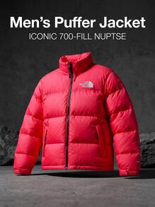 The North Face 男士羽绒服 户外运动保暖防风轻便经典设计可调节袖口 徒步秋冬 红色 NF0A3CBD397 - 紅色 - 查看 1