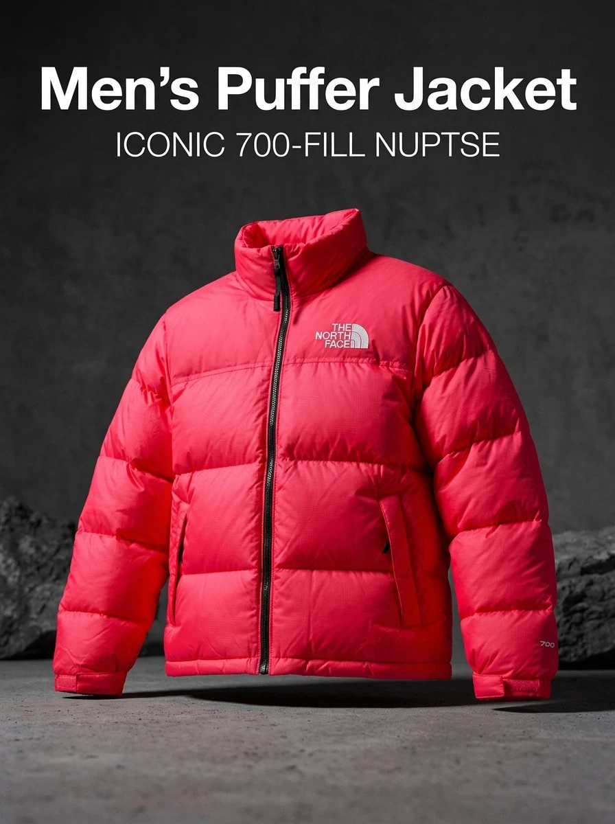 The North Face 男士羽绒服 户外运动保暖防风轻便经典设计可调节袖口 徒步秋冬 红色 NF0A3CBD397 - 紅色 - 查看 1