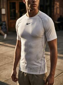 Nike ملابس علوية علوي ضيق أبيض للرجال الاحترافي - أبيض - مشاهدة 2