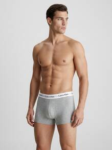 Calvin Klein 男士三件套字母图案平角内裤 - 白色 - 查看 1