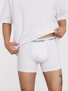 Calvin Klein Men's Trunks Quick-Dry Breathable Skin-Friendly Training Daily Outdoor LV00NB4389-100 - White - View 1