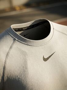 Nike ملابس علوية علوي ضيق أبيض للرجال الاحترافي - أبيض - مشاهدة 7