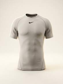 Nike ملابس علوية علوي ضيق أبيض للرجال الاحترافي - أبيض - مشاهدة 3