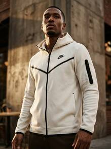 Nike Sports Jackets Warm Adjustable Comfortable Daily Training Travel HV6747-133 - Sail/Black - View 2