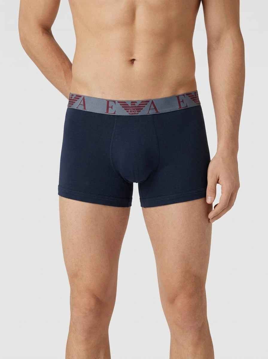 Men's Quick-Dry Breathable Skin-Friendly Office Weekend Training EM000259-AF10778-MB313 - Red and White and Navy Blue - 查看 1