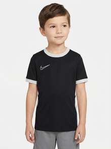 Nike ملابس علوية كم قصير للشباب 25 من نوع Dri-FIT Academy باللون الأسود - الأسود - مشاهدة 1