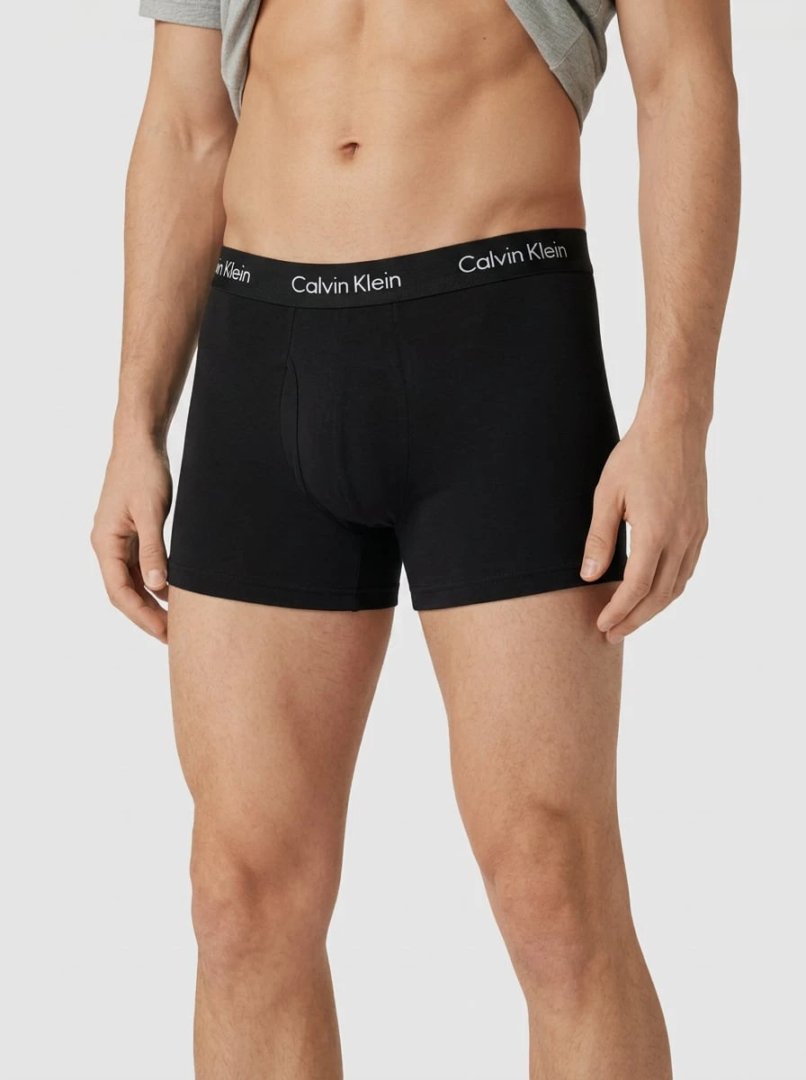 Calvin Klein 5 طقم سراويل داخلية رجالية - الأسود - مشاهدة 1