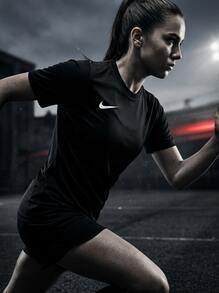 Nike قميص أطفال بأكمام قصيرة أسود Park VII - أسود/أبيض - مشاهدة 2