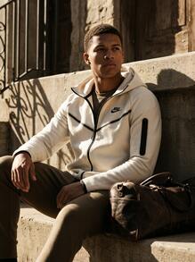 Nike Sports Jackets Warm Adjustable Comfortable Daily Training Travel HV6747-133 - Sail/Black - View 6