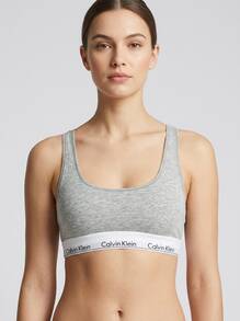 Calvin Klein CK UNDERWEAR Women's Sports Bras Supportive Durable Soft Sports Daily Casual 0000F3785E-020 - 灰色 - 查看 1