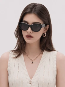 Polaroid Women's Sunglasses Black Scratch-Resistant Lenses Lightweight Frame PLD 6199/S/X Casual Outing Festival Driving Spring Racing - Svart - Visa 1