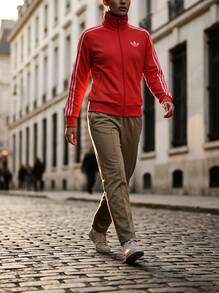 Adidas Sports Jackets Breathable Packable Lightweight Daily Training Travel JW3665 - Red - View 7