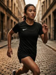 Nike قميص أطفال بأكمام قصيرة أسود Park VII - أسود/أبيض - مشاهدة 7