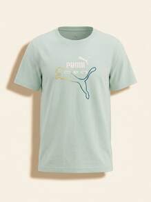 Puma Men's Sports Tees & Tanks Durable Comfortable Versatile Weekend Sports Outdoor Blue 694158-48 - Fresh Water - View 2