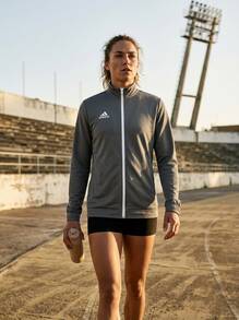 Adidas Sports Jackets Breathable Packable Lightweight Casual Weekend Commuting Grey H57527 - Grey - View 4