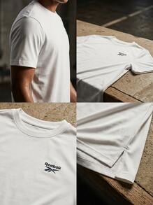 Reebok Men's Sports Tees & Tanks Breathable Classic Fit Quick-Dry Home Travel Daily White 100240911 - Weiss - Übersicht 5