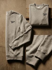 Reebok Men's Sports & Outdoor Hoodies Cozy Breathable Easy To Match Outing Training Daily Grey HG4446 - Grey - View 4