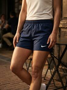 Nike Sports Shorts Comfortable Classic Fit Stretchy Daily Outdoor Training Blue FD7608-451 - Navy Blue - View 3