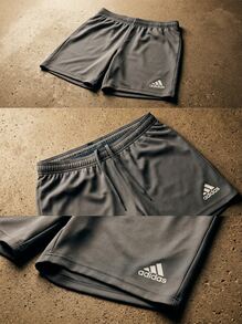 Adidas Sports Shorts Stretchy Easy To Match Elastic Waist Casual Running Beach Grey HH9995 - Grey - View 5