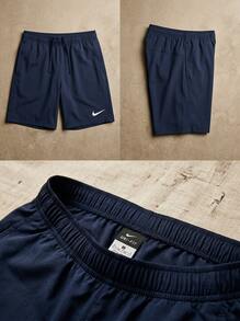 Nike Sports Shorts Comfortable Classic Fit Stretchy Daily Outdoor Training Blue FD7608-451 - Navy Blue - View 4