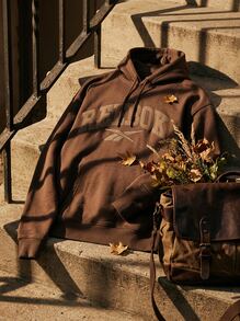 Reebok Men's Sports & Outdoor Hoodies Cozy Breathable Easy To Match Sports Commuting Outing Brown 100240371 - 棕色 - 查看 5