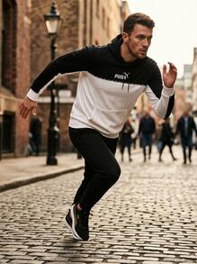 Puma هوديز رجالي أساسية بألوان أسود وأبيض - أبيض - مشاهدة 9