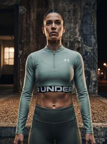 Under Armour UA Sports Sweatshirts Stretchy Comfortable Cozy Outdoor School Casual Green 1388692-348 - Green - View 4